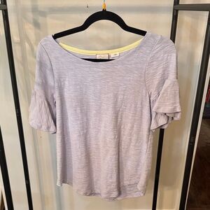 Anthropologie Light Purple Short Sleeve Top